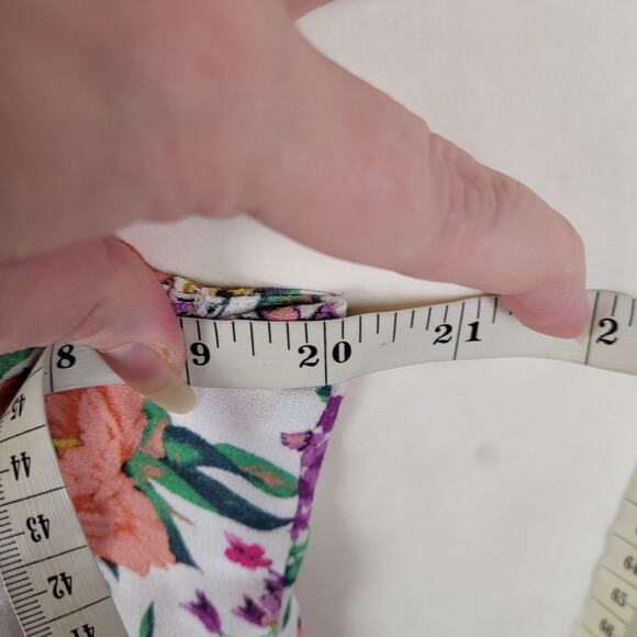 AFRM Perez purple floral ruffled hem corset top sz XL milk maid cottage romantic - Picture 8 of 9